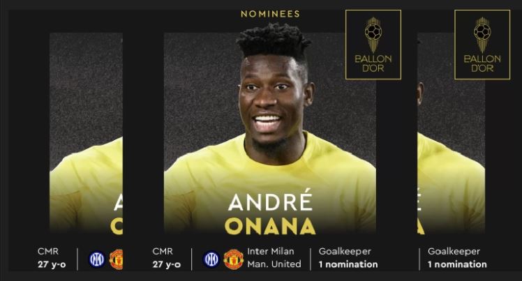Ballon d’Or 2023 : le Camerounais André Onana parmi les nominés