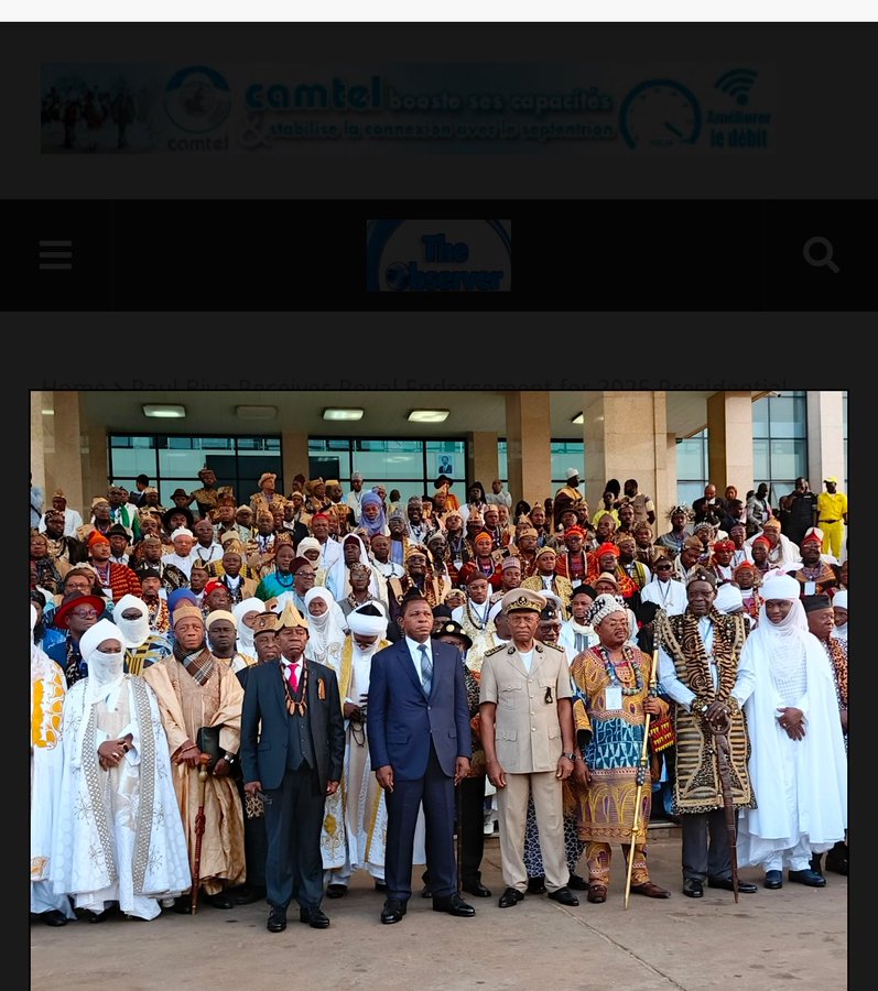 Les chefs traditionnels soutiennent la candidature du président Paul Biya en 2025