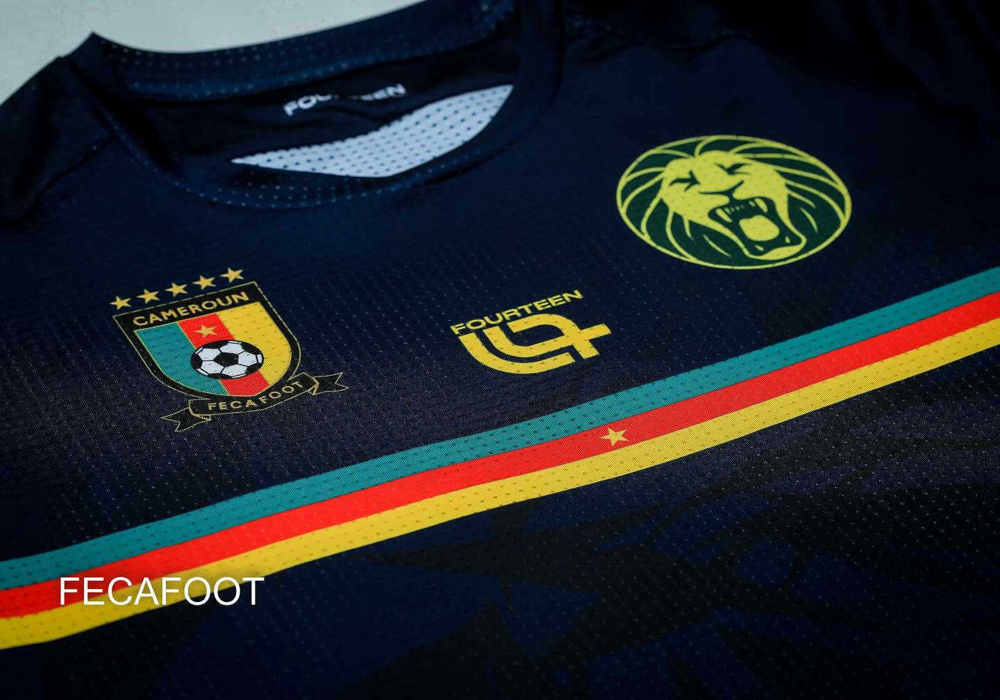 Custom Cameroun Football Round Carpet Allez les Lions LT15