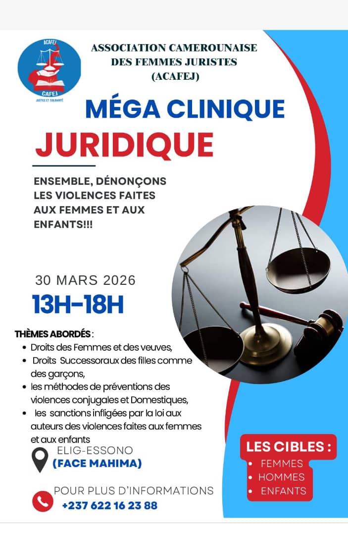 Cameroun : une méga clinique juridique pour briser le silence sur les violences faites aux femmes